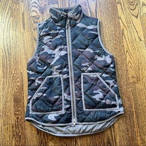 J.Crew camo puffer vest